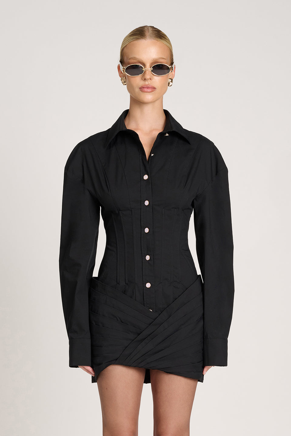 Cindy Shirt Dress | Black