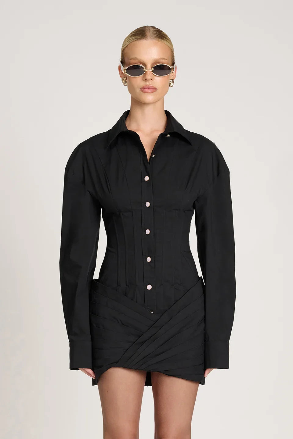 Cindy Shirt Dress | Black