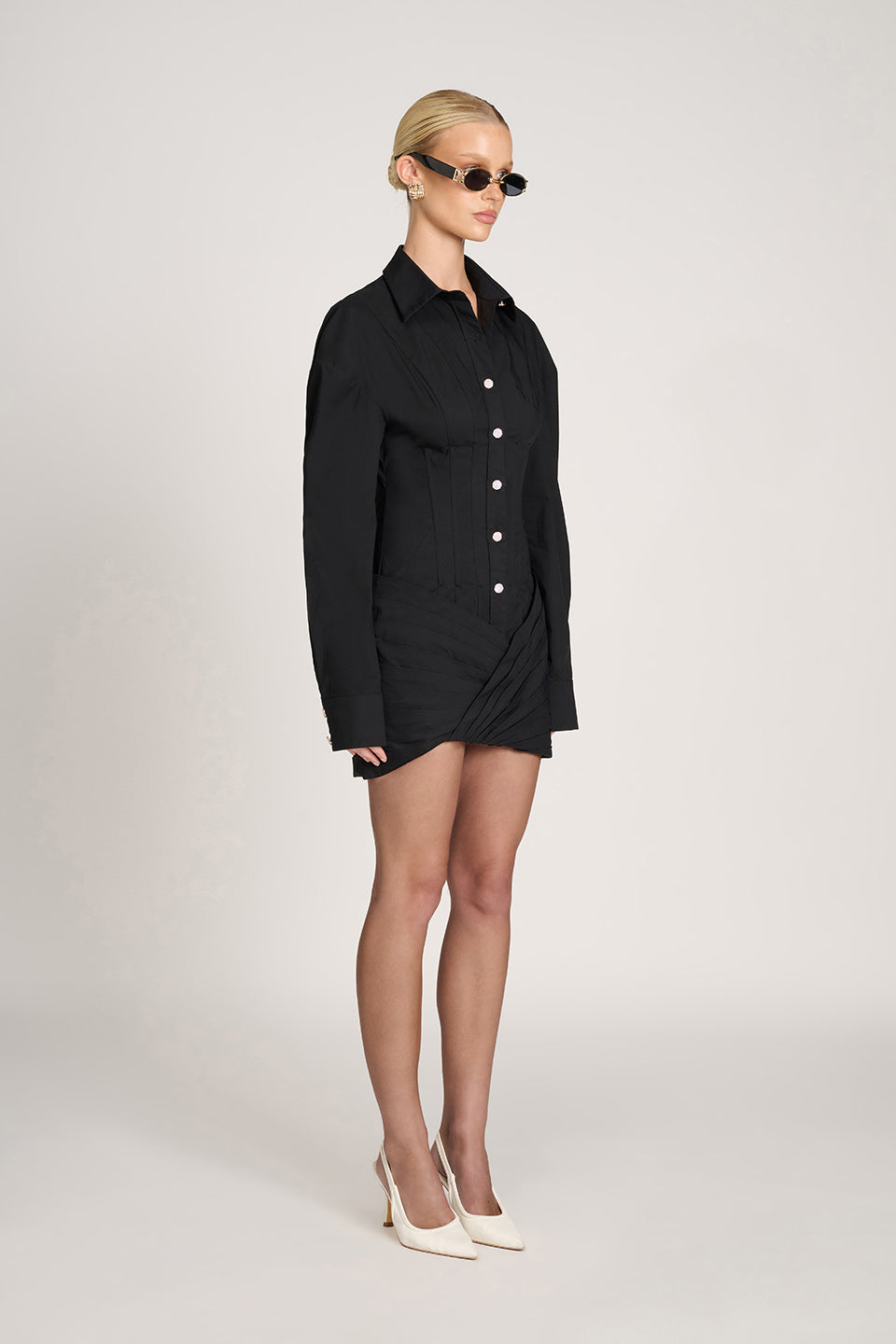 Cindy Shirt Dress | Black