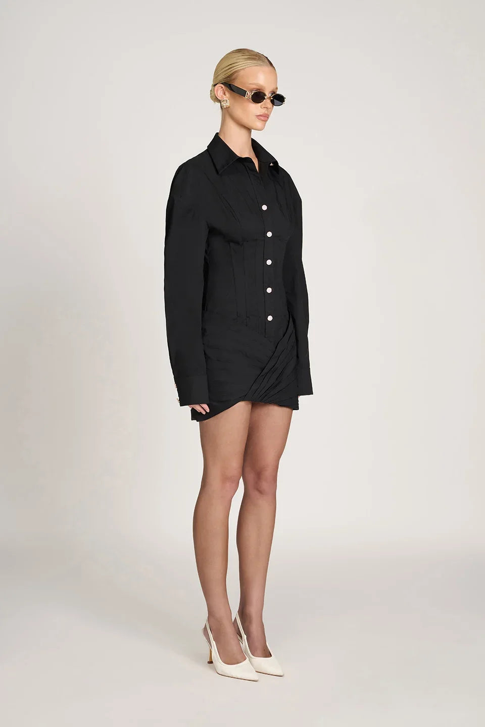 Cindy Shirt Dress | Black