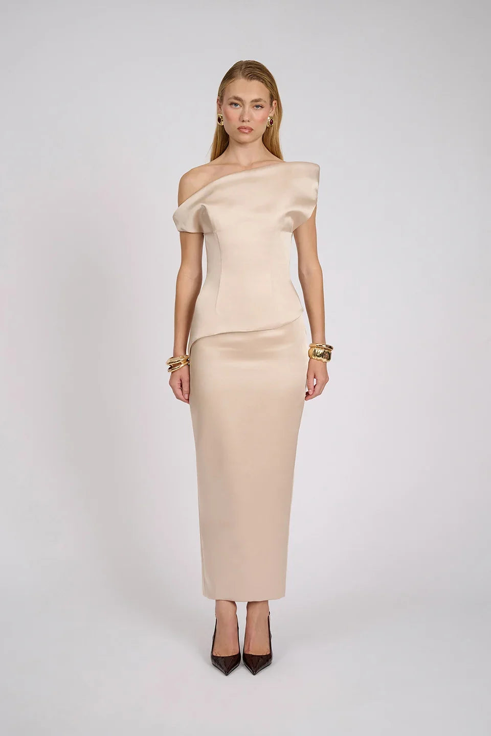 Cyra Dress | Champagne
