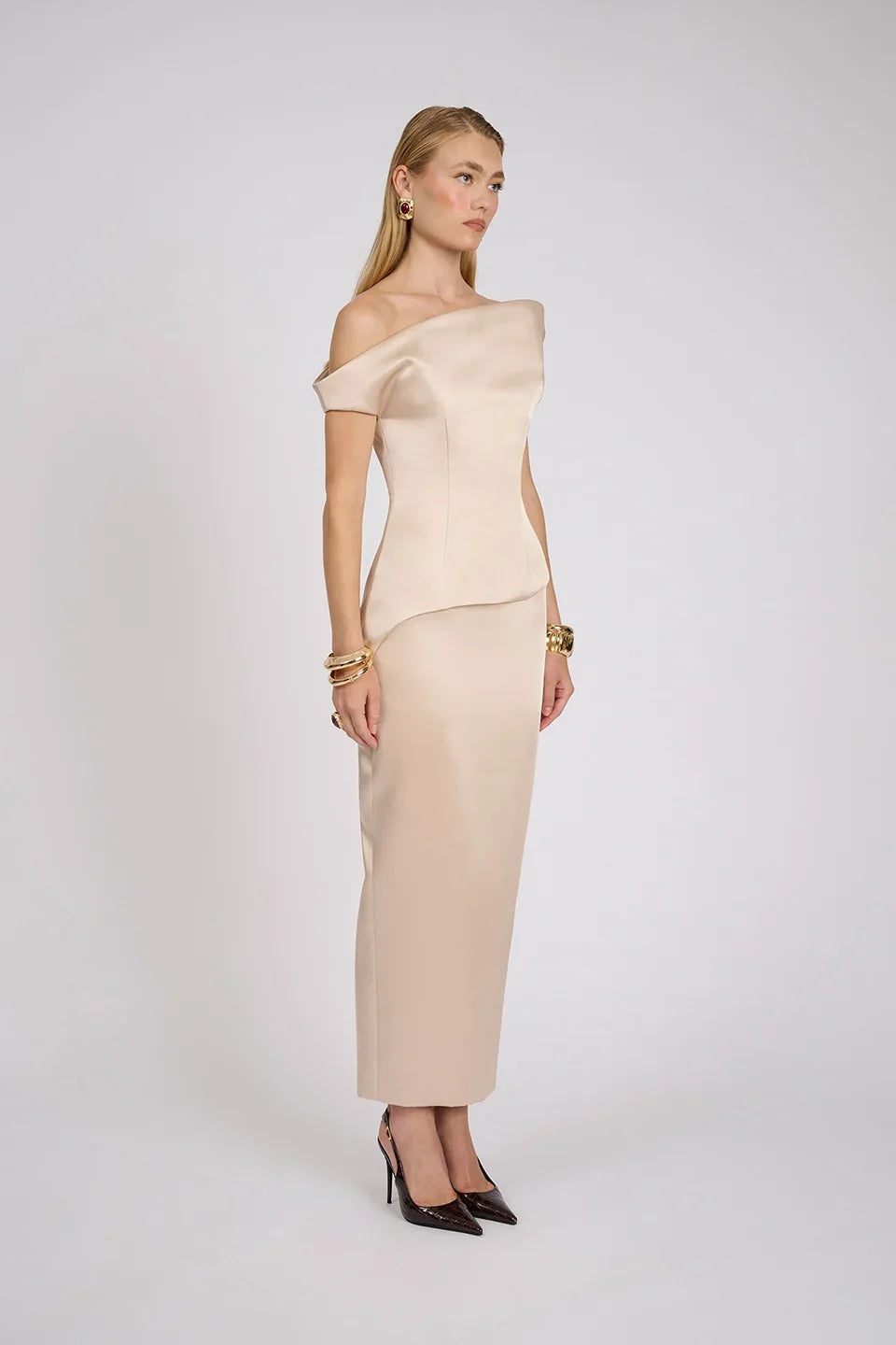 Cyra Dress | Champagne