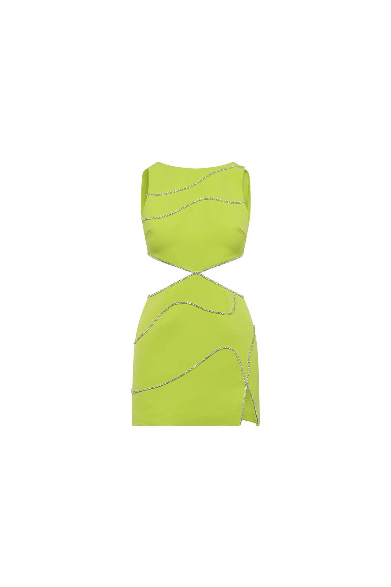 Khali Dress | Lime - ELIYA THE LABEL