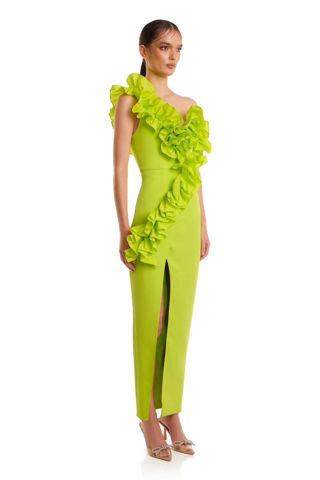 Rosanna Dress | Lime - ELIYA THE LABEL