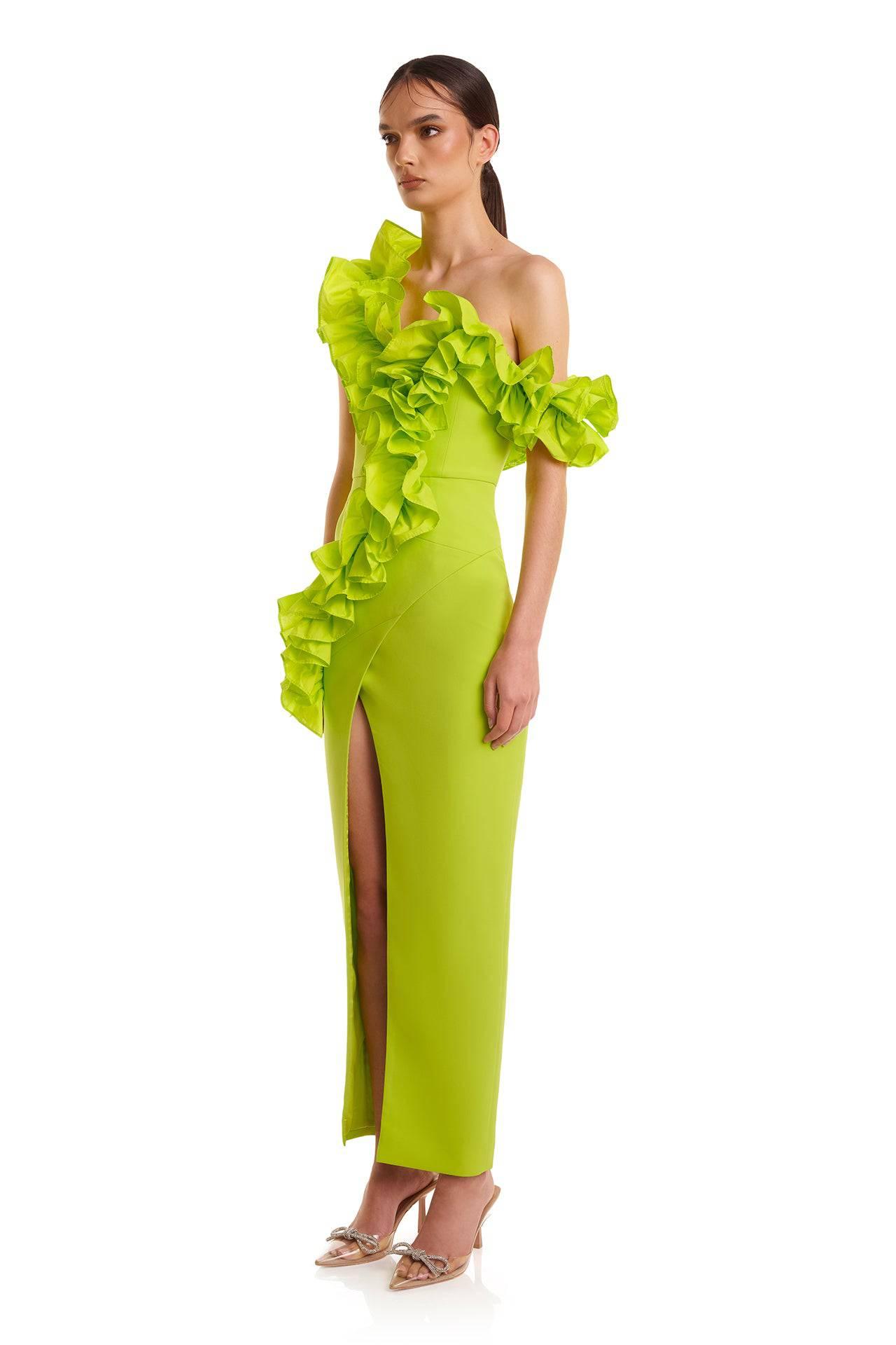 Rosanna Dress | Lime - ELIYA THE LABEL