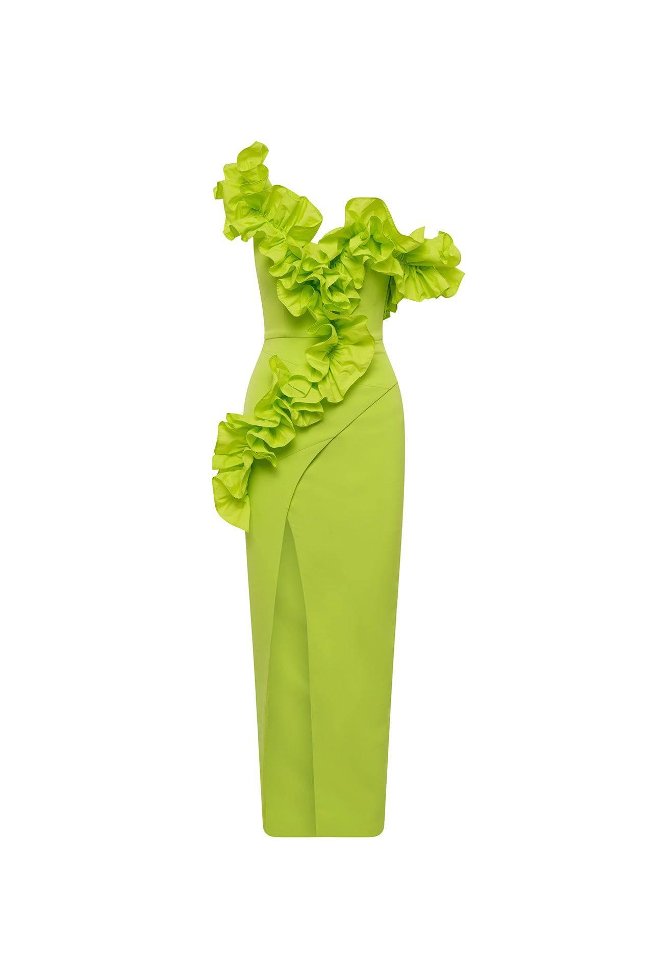 Rosanna Dress | Lime - ELIYA THE LABEL