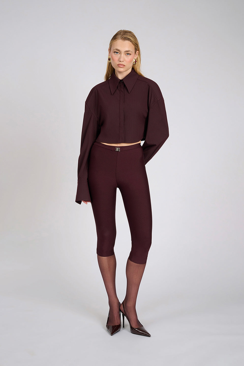 Aire Capri Pants | Deep Wine