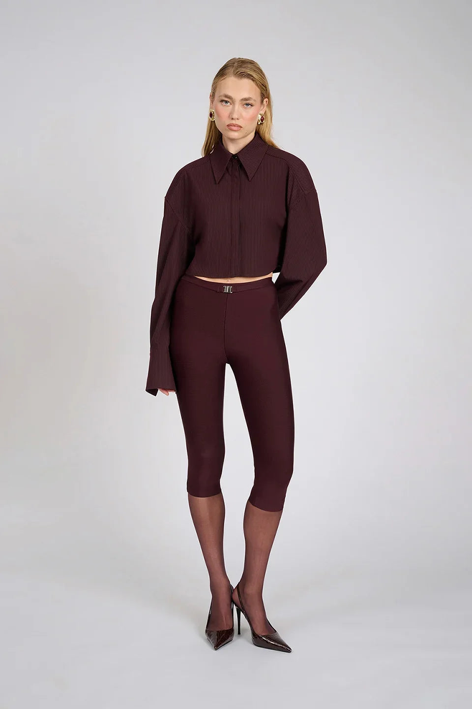 Aire Capri Pants | Deep Wine