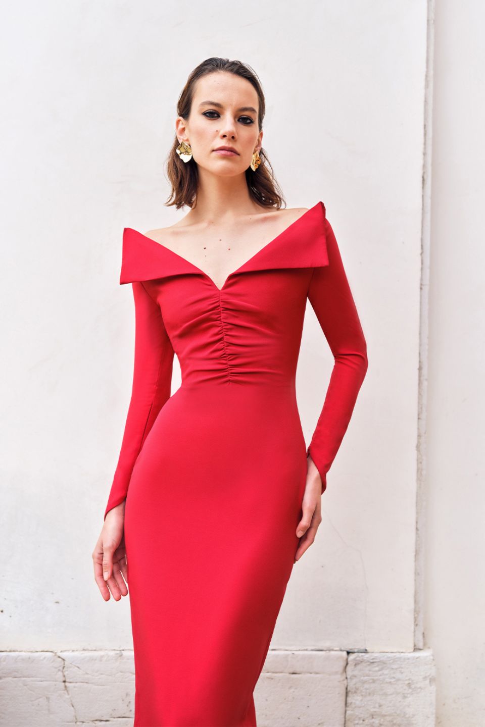 Delsa Dress | Red