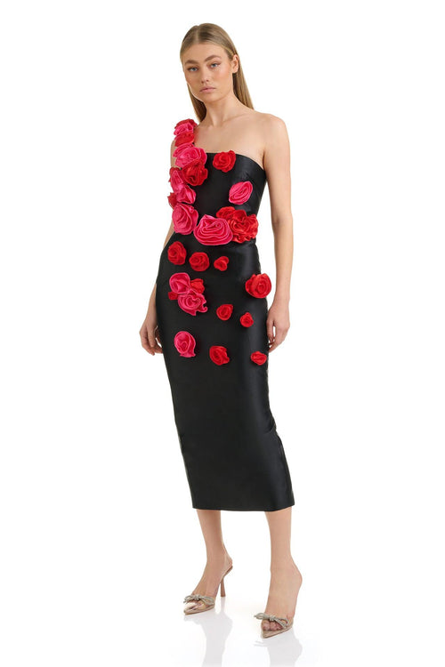 Elinor Off-Shoulder Midi Dress (Peach) main image 0
