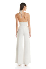 Leontina Pantsuit | White - ELIYA THE LABEL