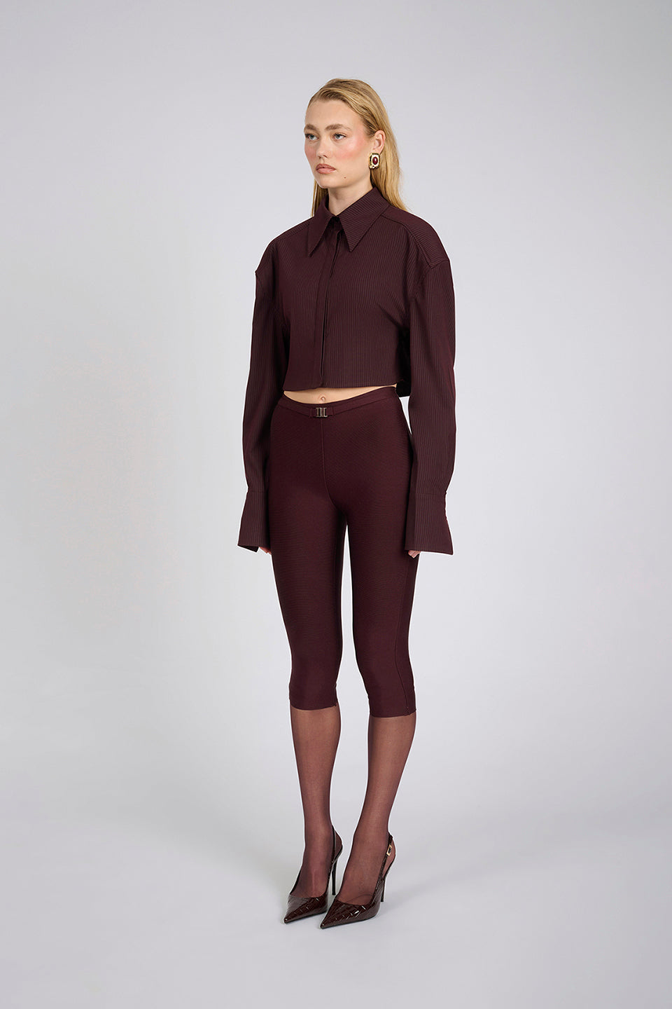 Aire Capri Pants | Deep Wine