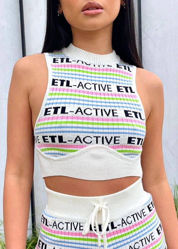 Candy Stripe Knit Crop - ELIYA THE LABEL
