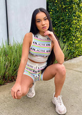 Candy Stripe Knit Crop - ELIYA THE LABEL