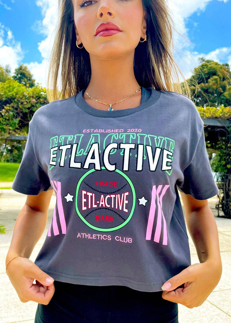 Baseball Cropped Tee - ELIYA THE LABEL