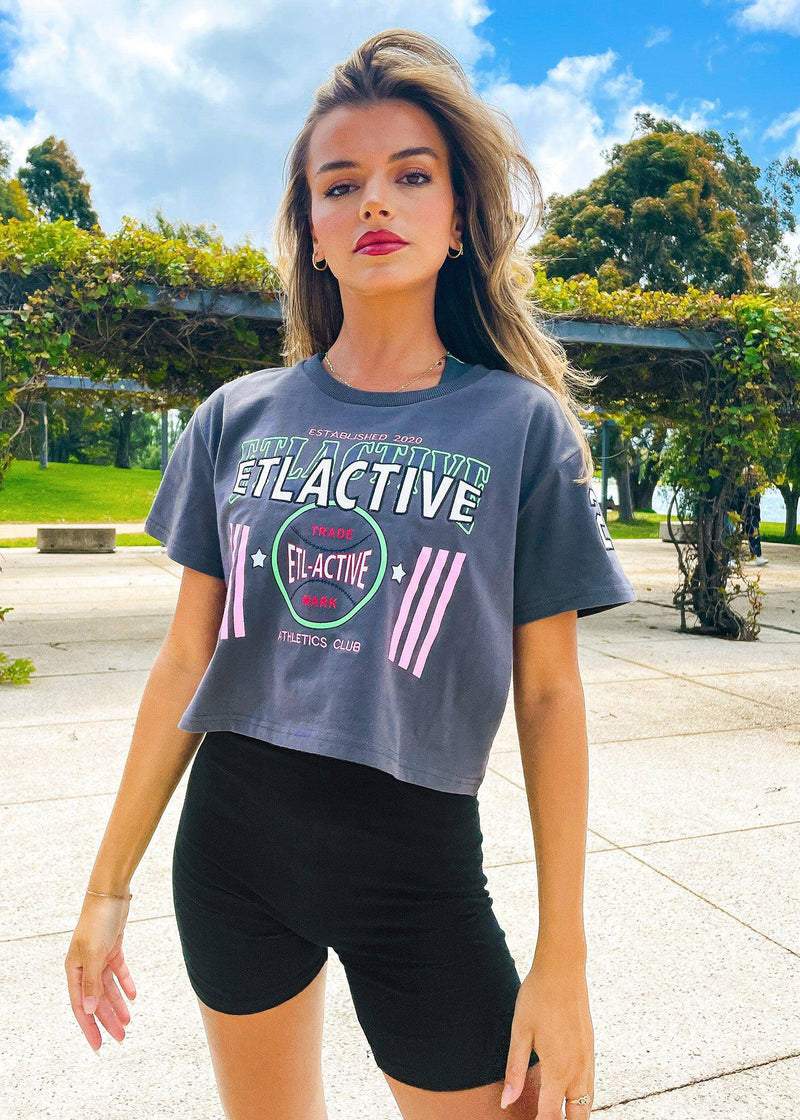 Baseball Cropped Tee - ELIYA THE LABEL